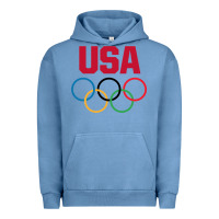 Pigment Pebble Blue Olympic Rings Urban Hoodie - artisFamous