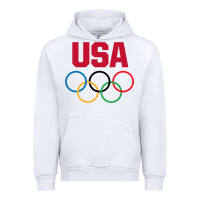 White Olympic Rings Urban Hoodie - artisFamous