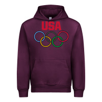 Mauve Wine Olympic Rings Urban Hoodie - artisFamous