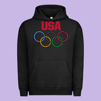 Olympic Rings Urban Hoodie Designed By Artisfamous