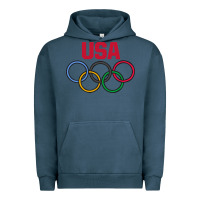Pigment Midnight Navy Olympic Rings Urban Hoodie - artisFamous