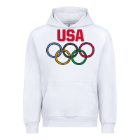 White Olympic Rings Urban Hoodie - artisFamous