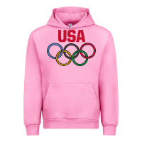 Fuchsia Pink Olympic Rings Urban Hoodie - artisFamous