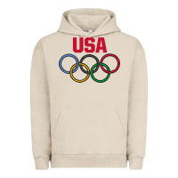 Pigment French Oak Olympic Rings Urban Hoodie - artisFamous