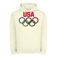 Pigment Pistachio Olympic Rings Urban Hoodie - artisFamous