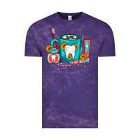 Cloud Purple Dentist Coffee Vintage Tee - FaDigitalArtStudio