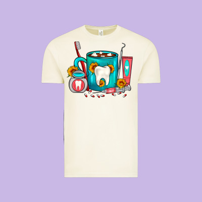 Dentist Coffee Vintage Tee Designed By Fadigitalartstudio