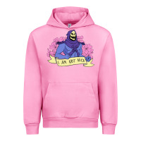 Fuchsia Pink Vintage Skeletor ı am not nice Urban Hoodie - artisFamous