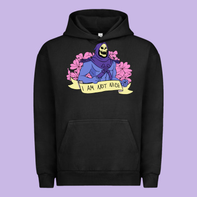 Vintage Skeletor ı Am Not Nice Urban Hoodie Designed By Artisfamous