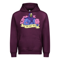 Mauve Wine Vintage Skeletor ı am not nice Urban Hoodie - artisFamous