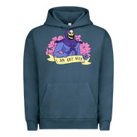 Pigment Midnight Navy Vintage Skeletor ı am not nice Urban Hoodie - artisFamous