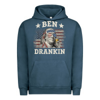 Pigment Midnight Navy Ben Drankin 4th of July Patriotic Funny T-Shirt Urban Hoodie - artisFamous