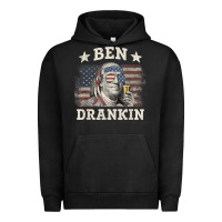 Pigment Black Ben Drankin 4th of July Patriotic Funny T-Shirt Urban Hoodie - artisFamous
