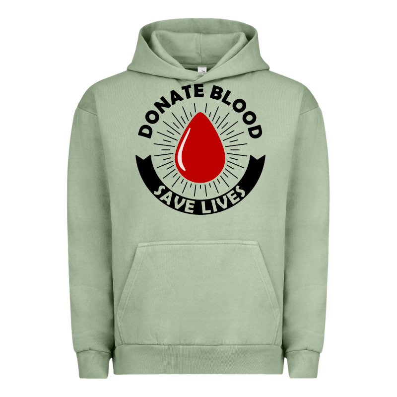 Donate Blood Save Lives Blood Donor Urban Hoodie by artisFamous | Teevron