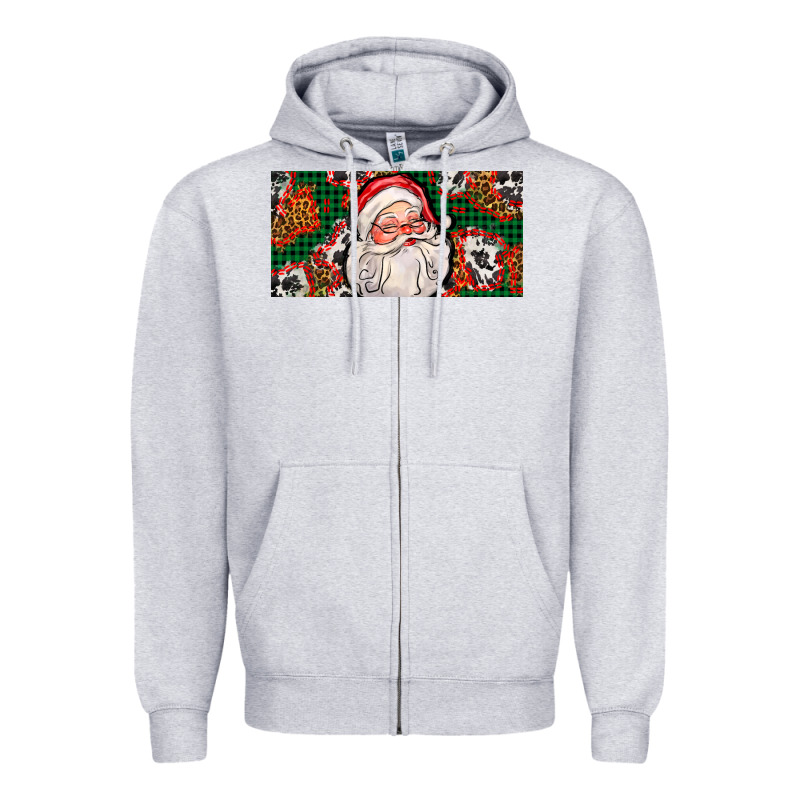 Christmas With Santa Zipper Hoodie by AdoDesignShop | Teevron