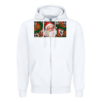 White christmas with santa Zipper Hoodie - AdoDesignShop