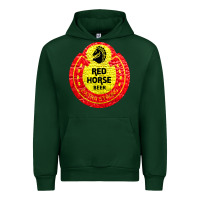 Forest Green red horse Urban Hoodie - artisFamous