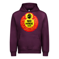 Mauve Wine red horse Urban Hoodie - artisFamous