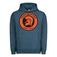 Pigment Midnight Navy trojann records est 1968 Urban Hoodie - artisFamous
