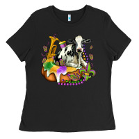 Black holstein mardi gras Ladies Tee - OliviaCreatesArt
