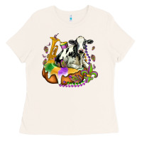 Bone holstein mardi gras Ladies Tee - OliviaCreatesArt