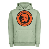Pigment Oil Green trojann records est 1968 Urban Hoodie - artisFamous