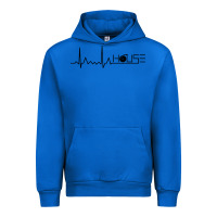 Cobalt house music heartbeat Urban Hoodie - artisFamous
