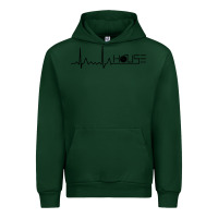 Forest Green house music heartbeat Urban Hoodie - artisFamous