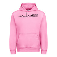 Fuchsia Pink house music heartbeat Urban Hoodie - artisFamous