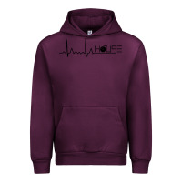 Mauve Wine house music heartbeat Urban Hoodie - artisFamous
