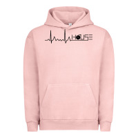 Pigment Salmon house music heartbeat Urban Hoodie - artisFamous