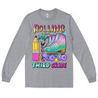 Heather Grey rolling into third grade Long Sleeve Tee - BundleAndBundleShop