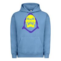 Pigment Pebble Blue skeletor retro Urban Hoodie - artisFamous