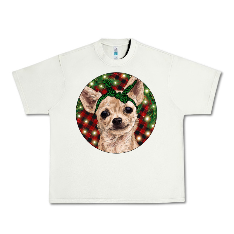 Christmas Chihuahua With Buffalo Plaid Urban Heavy Tee by RanaPortraitStore | Teevron