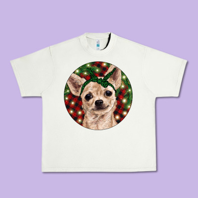 Christmas Chihuahua With Buffalo Plaid Urban Heavy Tee Designed By Ranaportraitstore