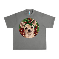 Tornado Christmas Chihuahua With Buffalo Plaid Urban Heavy Tee - RanaPortraitStore