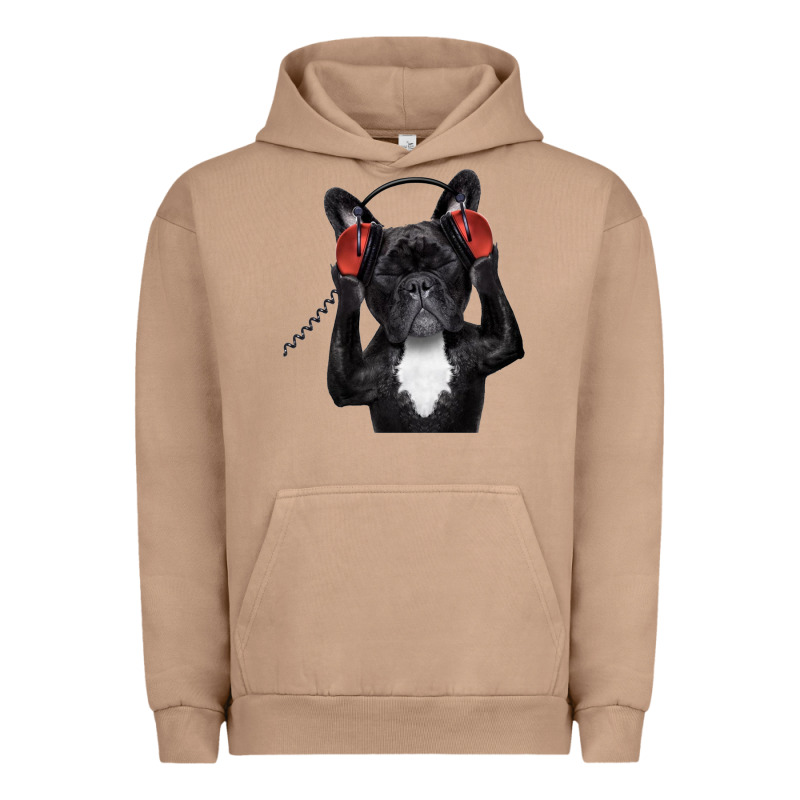 French Bulldog Dj Style Urban Hoodie by artisFamous | Teevron