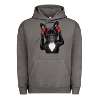 Pigment Tornado french bulldog dj style Urban Hoodie - artisFamous
