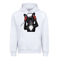 White french bulldog dj style Urban Hoodie - artisFamous