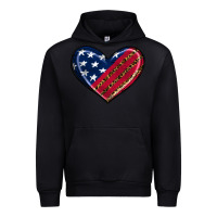 Black leopard with american flag Urban Hoodie - RanaPortraitStore