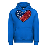 Cobalt leopard with american flag Urban Hoodie - RanaPortraitStore