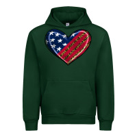 Forest Green leopard with american flag Urban Hoodie - RanaPortraitStore
