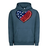 Pigment Midnight Navy leopard with american flag Urban Hoodie - RanaPortraitStore