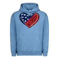 Pigment Pebble Blue leopard with american flag Urban Hoodie - RanaPortraitStore