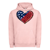 Pigment Salmon leopard with american flag Urban Hoodie - RanaPortraitStore