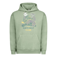 Pigment Oil Green the ain't fast club Urban Hoodie - artisFamous