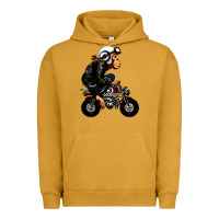 Pigment Peanut Butter monkey bike cartoon Urban Hoodie - artisFamous