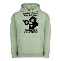 Pigment Oil Green guns dont kill people Urban Hoodie - artisFamous