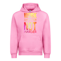 Fuchsia Pink work smarter not harder Urban Hoodie - artisFamous