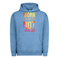 Pigment Pebble Blue work smarter not harder Urban Hoodie - artisFamous